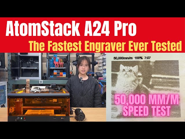 AtomStack A24 Pro: High speed laser engraving @50,000 mm/min, the fastest laser engraver ever tested