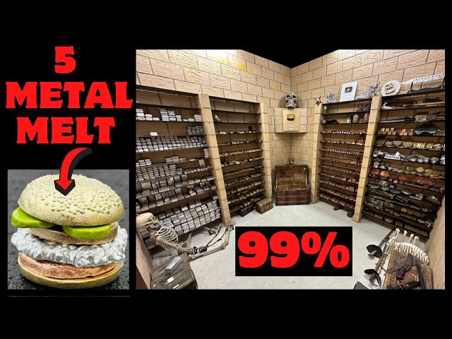 5 Metal Melt BigStackD Burger Casting - ASMR Metal Melting - Trash To Treasure - 99% of Target