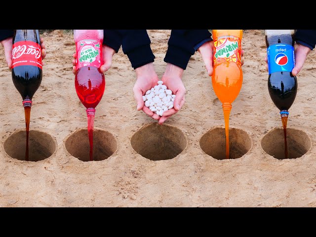 Experiment: Cola, Mirinda, Pepsi and Mentos Underground