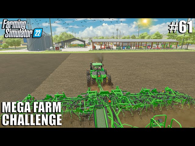 Planting SOYBEANS with JOHN DEERE C850 AIR DRILL | MEGA FARM Ep.61 | Farming Simulator 22