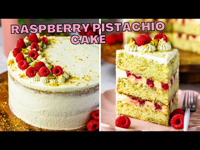 Pistachio Raspberry Cake