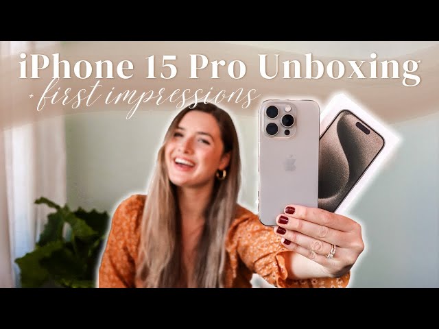 iPhone 15 Pro Unboxing + First Impressions (NEW Natural Titanium) + Quick Setup Process Tutorial