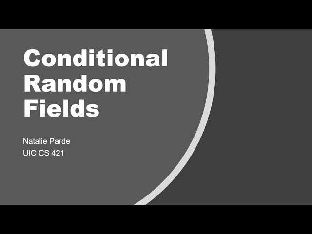 Conditional Random Fields