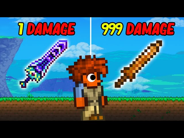 Terraria, But All Melee Weapons Deal RANDOM Damage...