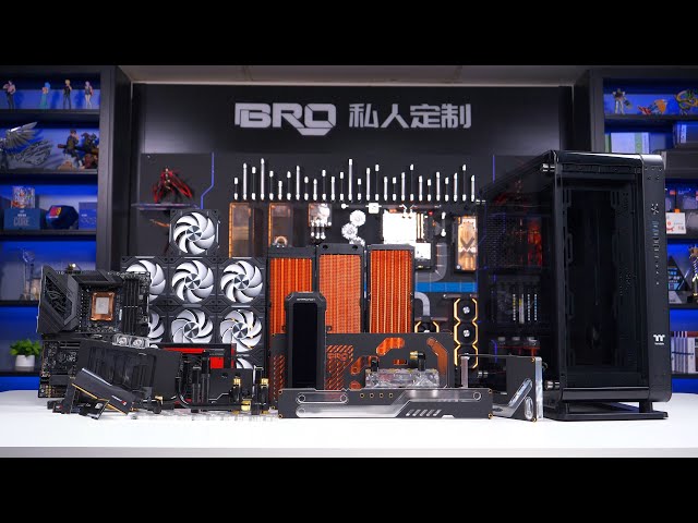 「BRO」4K PC BUILD Thermaltake Core P6 TG Black& Gold Theme With I9-14900K #pcbuild #thermaltake
