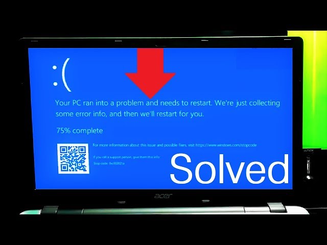 How to Fix Windows 10 Startup Error Issue | Your PC Ran Into a Problem and Needs to Restart