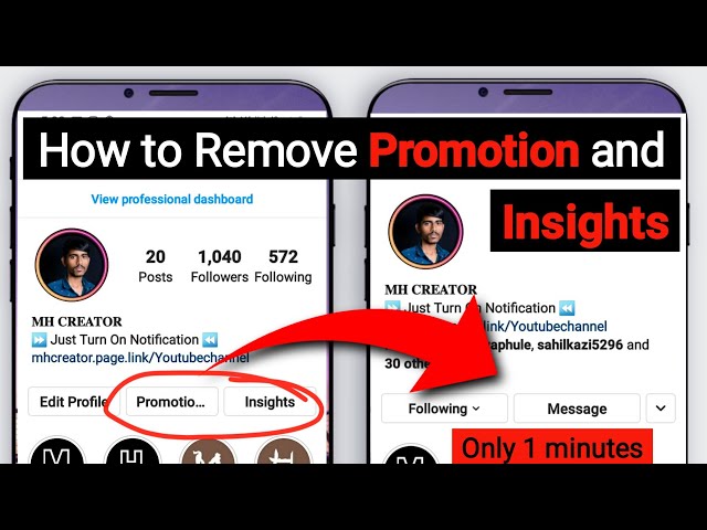 How to remove Promotion and Insights on instagram | instagram par promotion or insights kaise hataye