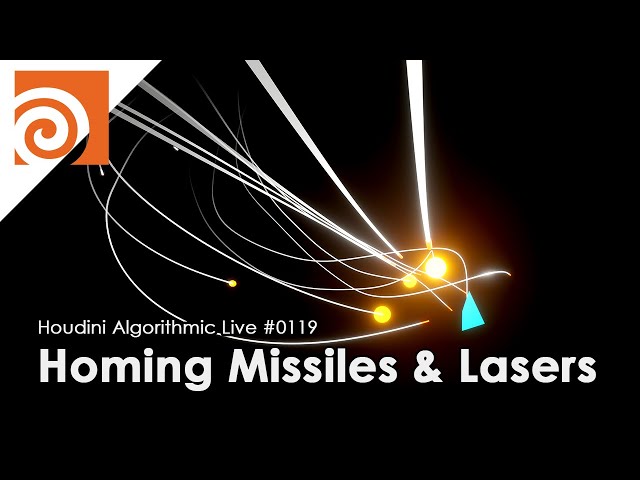 Houdini Algorithmic Live #119 -  Homing Missiles & Lasers (Itano Circus)