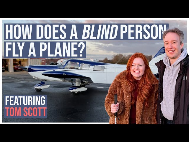 Blindfolding Tom Scott and making him fly a plane! Blind Vs Blindfolded #Shorts #Blindness
