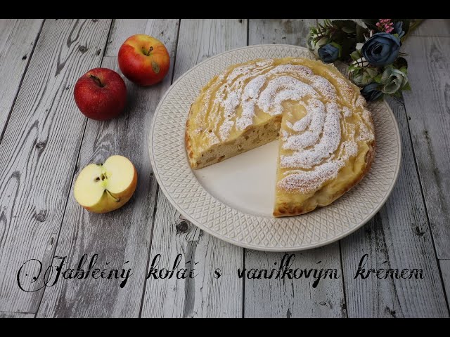 Jablečný koláč s vanilkovým krémem | Videorecept | Dvě v troubě | CZ/SK HD recipe