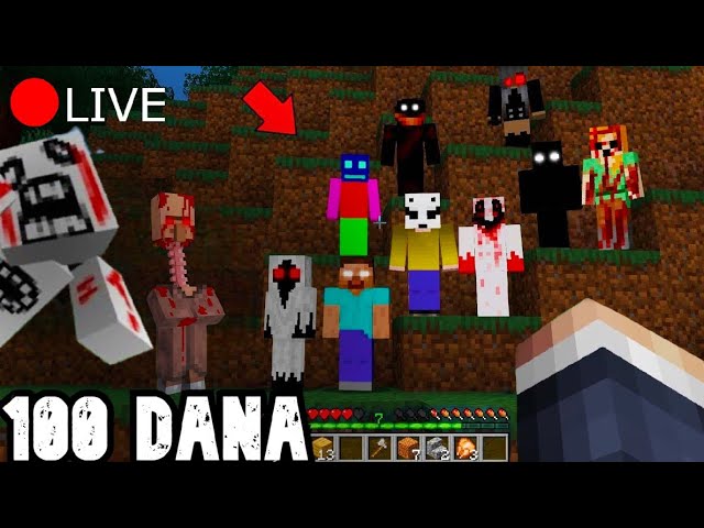 🔴 LIVE Minecraft 100 Dana Sa Creepypastama