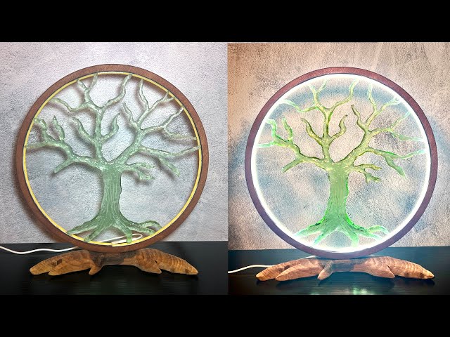 Epoxy Resin Tree | How to Make Decorative Lamp - Resin Art