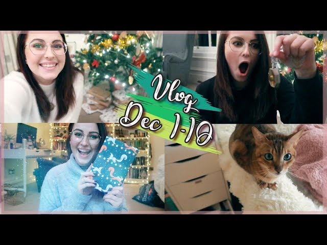 Book Advent Calendar, Reading, Christmas Tree & cat play | Book Roast vlog Dec 1 10