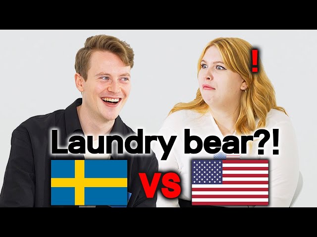 American heard THE STRANGEST SWEDISH WORDS!! (Rooster Phone?!)