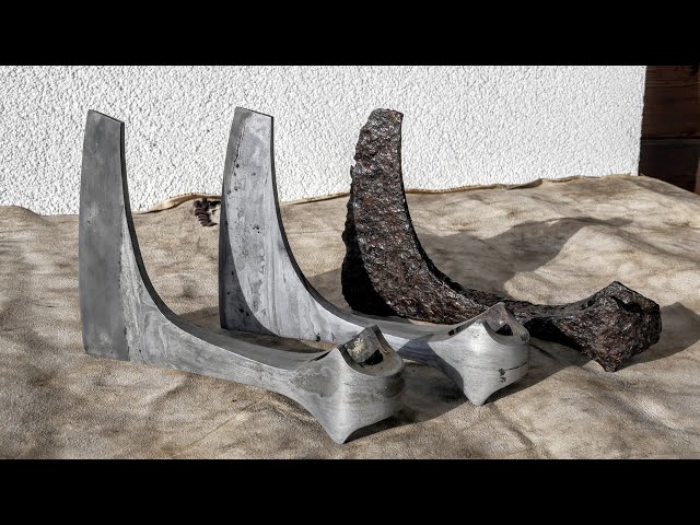 Blacksmithing. Making replicas of the Viking Age axe.