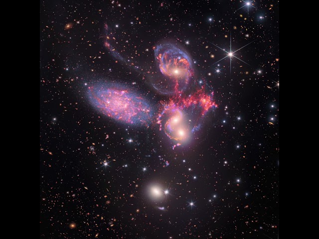Data Sonification: Stephan's Quintet (Background & Foreground Only, Infrared)