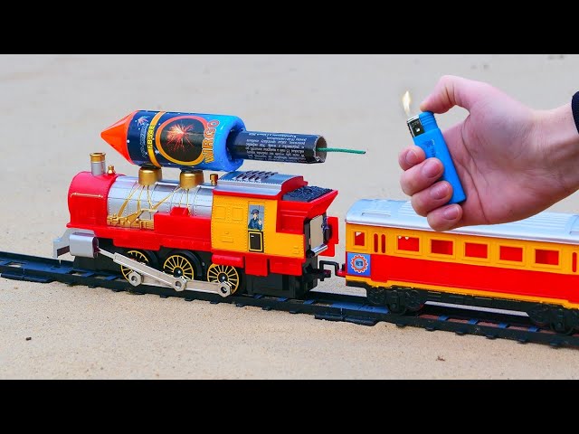 Experiment: Toy Train vs Fireworks