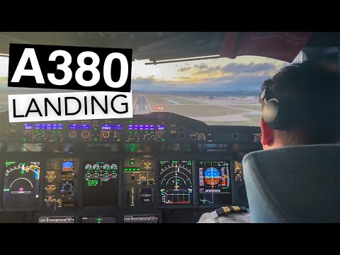 A380 Cockpit Landing