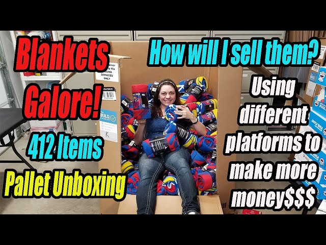 Pallet Unboxing - Bulq.com - Blankets Galore! - Using different Platforms to make more money$$$