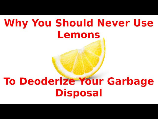 Why You Should NOT Use Lemons To Deodorize Your Garbage Disposal