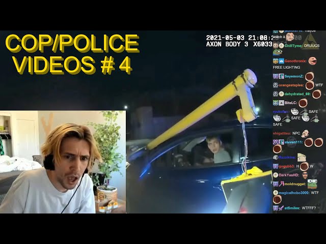 xQc reacts to police/cops videos (Compilation) #4