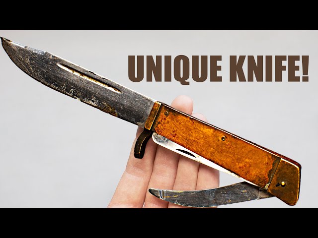 Old Folding Hunting Knife Restoration. Amazing Result