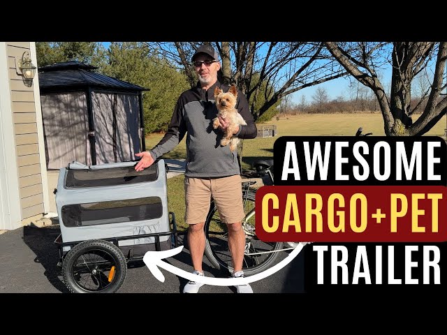 TAKE YOUR PETS WITH YOU! ULTIMATE CARGO + PET TRAILER FOR YOUR E-BIKE