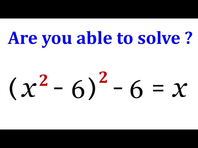 Nice Equation Solving | Deal with it quickly by using this trick!