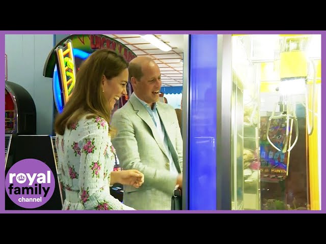 Prince William and Kate Win at Amusement Arcade