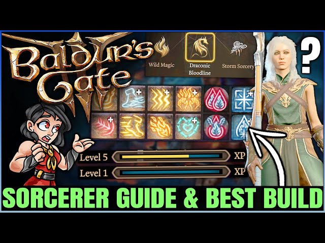 Baldur's Gate 3 - Full Sorcerer Class Guide & Best Build - All Subclasses, Spells, Feats & Tips!