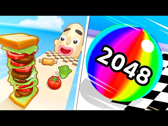 Sandwich Runner | Ball Run 2048 NEW APK BIG UPDATE- Android,iOS - All Level Gameplay