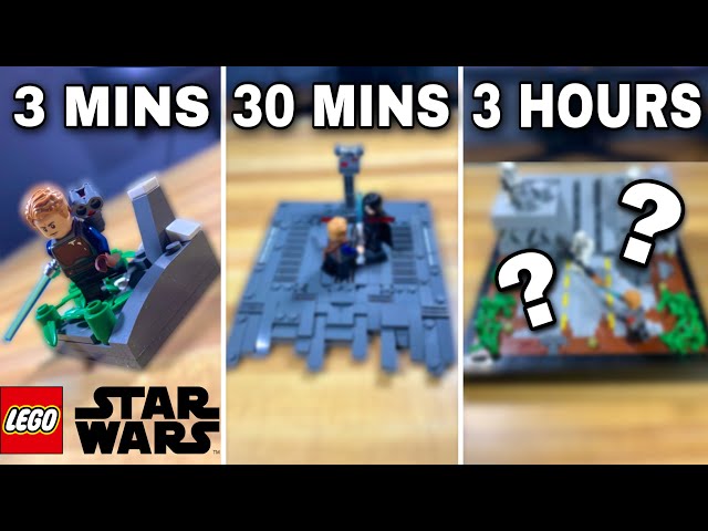 I Built LEGO Jedi Fallen Order Locations in 3 mins, 30 mins and 3 hours!