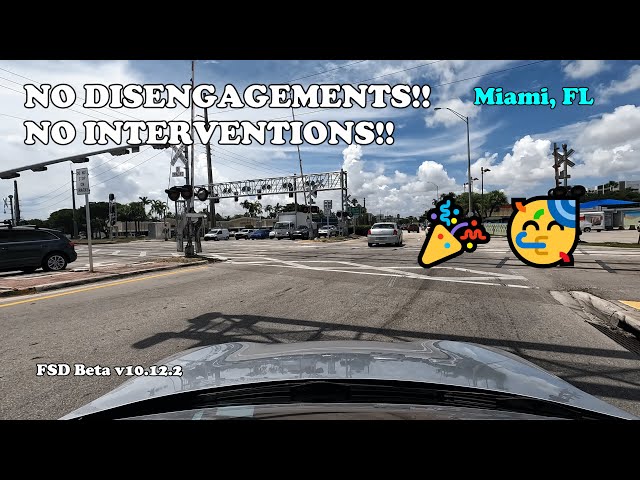 FIRST No Disengagement/Intervention Drive on #FSDBeta 10.12.2 in Miami (6.3 miles)!!!