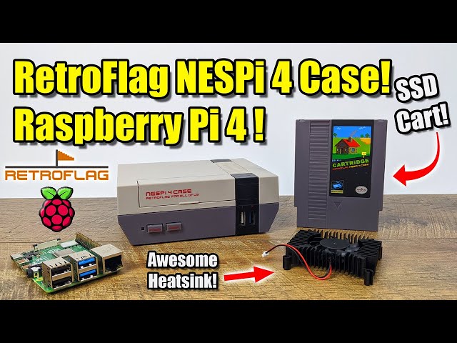New RetroFlag NesPi 4 Case! Raspberry Pi 4 Case Review with SSD Cartridge adapter!