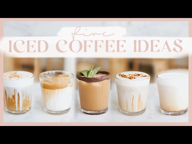 ICED COFFEE IDEAS YOU CAN MAKE AT HOME | Mint mocha, toasted coconut, salted cold foam & more! ☕️✨