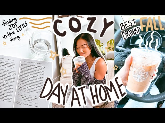 COLLEGE DIARIES | cozy day at home, starbucks fall drink, yesstyle stationary haul, movie night!