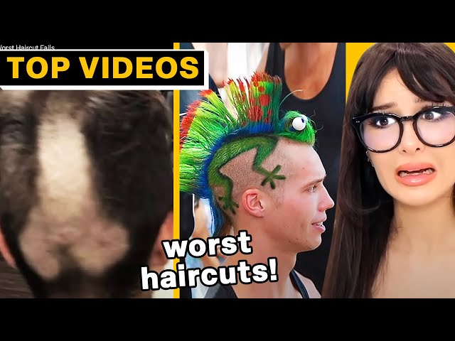 WORST HAIRCUTS Of All Time!! (Hilarious) |  SSSniperWolf