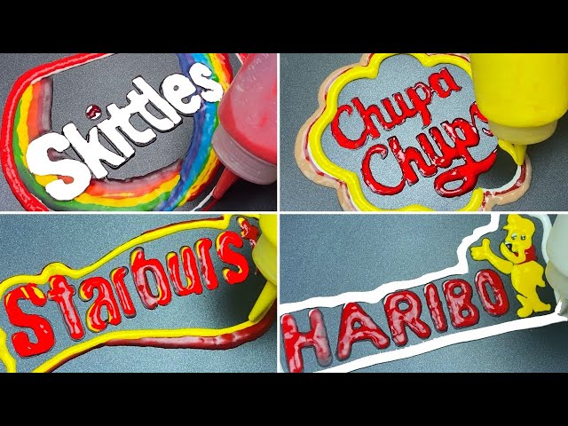 Pancake Art Challenge Famous Brand Logos - Haribo, Skittles, Chupa Chups, Starburst