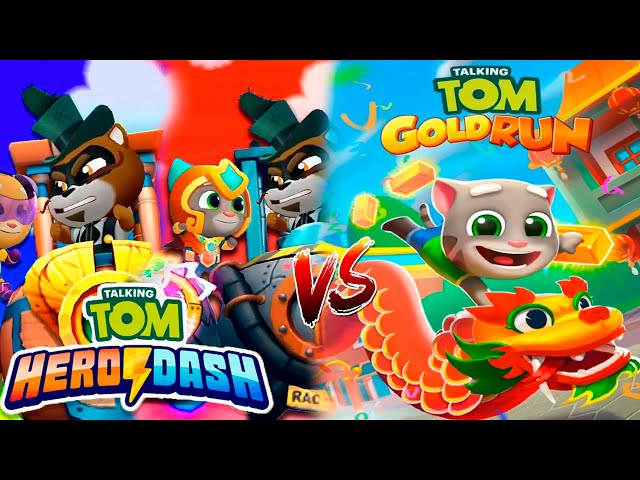 Talking Tom Hero Dash VS Talking Tom Gold Run - LILU Gameplay - Discover all the heroes