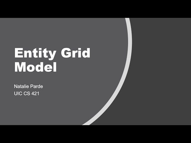 Entity Grid Model