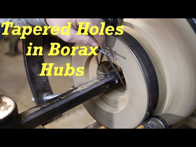 Taper Boring the Borax Water Wagon Hubs for Cast Iron Sleeves | Engels Coach