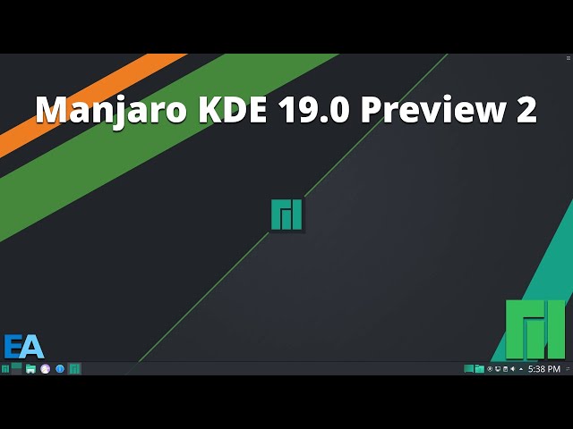 Manjaro KDE 19.0 Preview 2