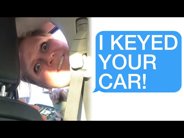 r/Entitledparents Psycho Karen Keys My Car, Gets ARRESTED!