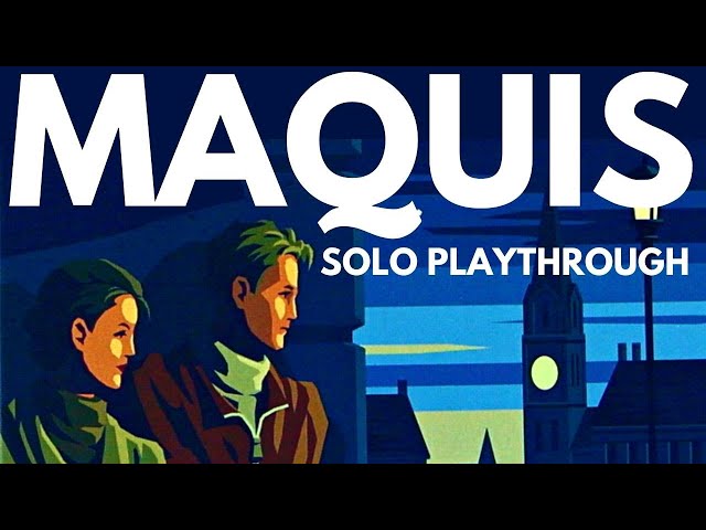 Maquis Board Game | Full Solo Playthrough | How to Play This Solitaire Worker Placement Board Game