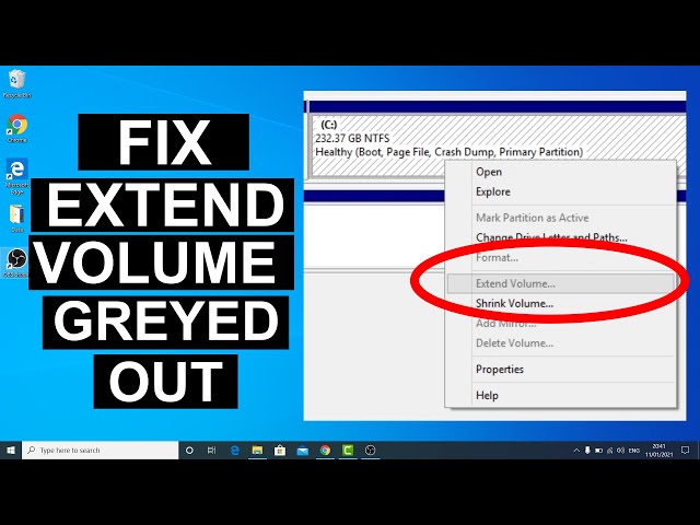 Fix Extend Volume Option Greyed Out In Windows 10 | Extend C Drive