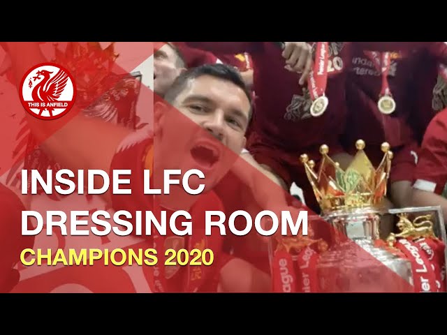 Inside the Anfield changing room as LFC celebrate title