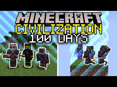 100 Players Simulate Civilization for 100 Days on my SHRINKING WORLD Minecraft SMP
