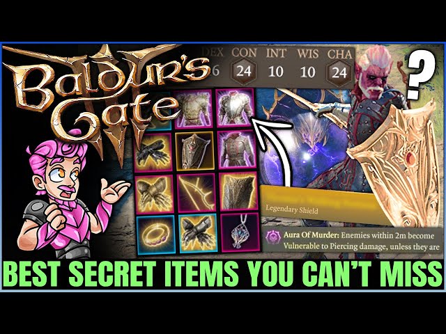 Baldur's Gate 3 - Get +4 Ability Score & 13 INSANE Legendary Items Weapons Armor - Best Gear Guide!