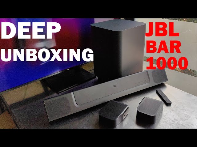 JBL Bar 1000 7.1.4 channels Dolby Atmos soundbar | Deep Unboxing