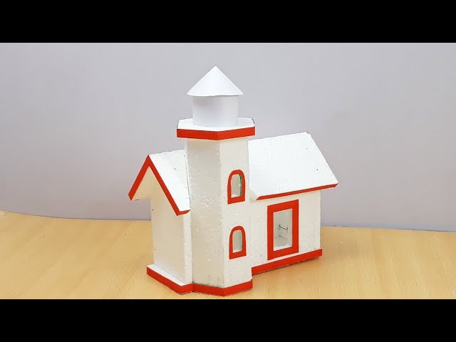 How To Make A Thermocol House | Thermocol House For Diwali Decoration | Easy Thermocol House